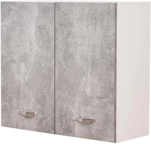 Pensile Da Cucina a Parete, Armadio Sospeso in Legno Con Due Ante 1 Ripiano E 2 - Foto 1 di 12