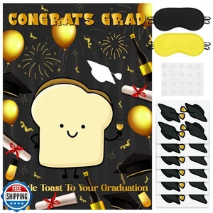 EmmgHen Pin The Cap On The Toast Game Class of 2025 Graduation Congrats Grad  - Picture 1 of 5