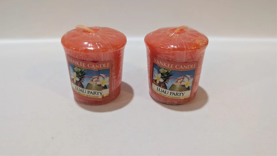 Yankee Candle 2 Luau Party (retirado) 1,75 oz Votivos, sellado. Foto 1 de 2