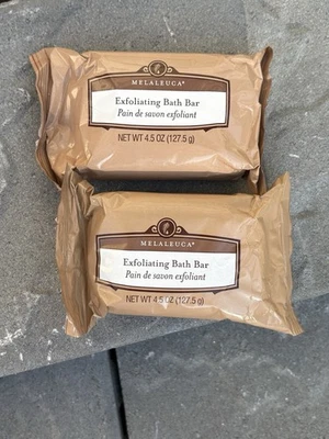 Sabonete em barra esfoliante Melaleuca 2 4,5 oz (127,5 g) cada novo/selado - Imagem 1 de 3