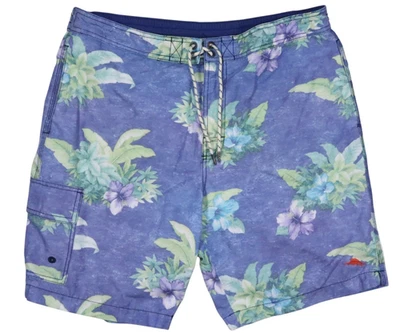 Tommy Bahama Baja Hibiscus Hukilau GRANDE 36 Carga Cintura Elástica BOARDShort TRONCO Foto 1 de 4