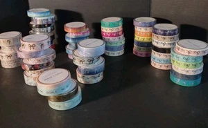 Set of 59 NEW Simply Gilded Washi Tapes Mixed Lot Bows Florals Ombre Watercolor+ - Picture 1 of 12