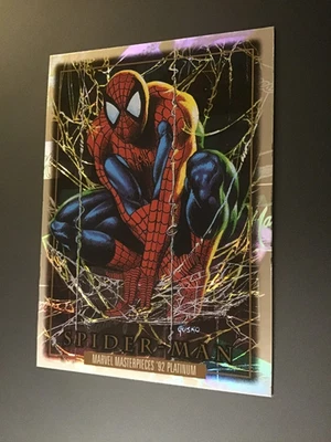 2024 Marvel Masterpieces '92 Platinum Holofoil SP #87 Spider-Man - Image 1 of 4