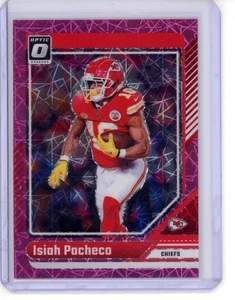 Panini Donruss Optic 2024 - Isiah Pacheco #95 Pink Velocity Prizm/80 KC Chiefs - Imagen 1 de 2