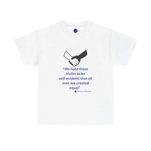 Equality Graphic Tee, Unisex Cotton Shirt Inspirational T-shirt Blue Dot Quotes™ - Picture 1 of 21