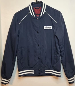 Giacca Moto Indiana Adulto S Blu Zip Trapuntata Retro Bomber Donna Retrò - Foto 1 di 10
