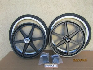 NEW 20'' BICYCLE MAGS WHEEL SET , TIRES & TUBES FOR BMX , GT, DINO, MONGOOSE, - Picture 1 of 6