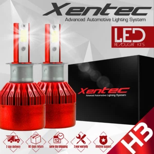 Pair H3 980W 147000LM Car LED Headlight Bulbs Conversion Cree kit 6000K White - Picture 1 of 12