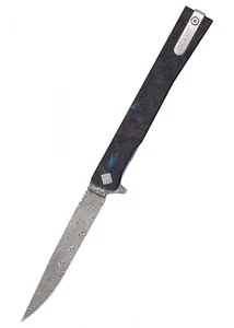 Navaja Solstice, Damasco, azul, Ocaso Knives - carpeta cuchillo plegable - Imagen 1 de 2