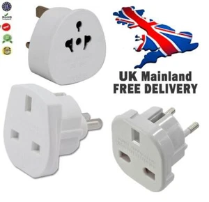 3Pin Universal Plug Travel Adaptor To USA AUS US To UK Plugs Visitor Adaptor - Picture 1 of 12