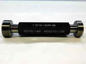 NEW 1 3/16 16 UN 2B THREAD PLUG GAGE 1.1875 GO NO GO P.D.'S = 1.1469 & 1.1535 - Picture 1 of 4