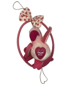 Dan-dee Imports Pink Hanging Parrot Bird 1979 Stuffed Animal Toy Valentine VTG - Picture 1 of 7