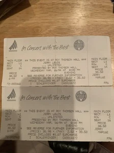 JERRY LEWIS Ticket Stubs March 16, 1994๐ฅ๐ฅ - Picture 1 of 2