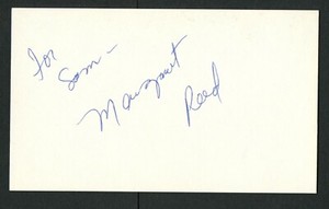 Margaret Reed signed autograph auto 3x5 index card Actress: Seinfeld IC440