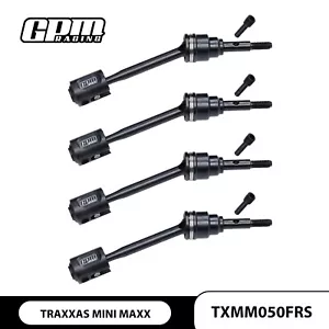 GPM Carbon Steel Front & Rear Driveshafts And Drive Cups For TRAXXAS Mini Maxx - Picture 1 of 3