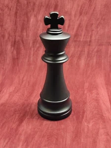 Individual Giant Chess Piece King Cast Coal Figure - Picture 1 of 2