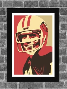 San Francisco 49ers Joe Montana Portrait Sports Print Art 11x17 - Picture 1 of 1