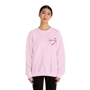 Besticktes My Love Schmetterlinge Sweatshirt, Rundhalsausschnitt Geschenk, Übergröße - Bild 1 von 16