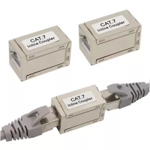 2x RJ45 Kupplung Cat7 LAN Verbinder Verlängerung Modul Kabel Cat7 Cat6A Cat6 - Bild 1 von 4