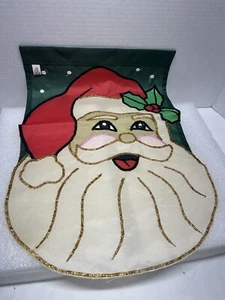 Samta Claus Face Shaped Outdoor Home Flag Or Wall Decor 11” x 16” Size - Picture 1 of 2