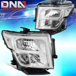 For 2016-2024 Nissan Titan XD OE Style Chrome Housing Clear Side Headlight Lamps - Picture 1 of 8