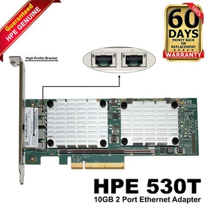 HPE 530T 2-Ports 10GbE Ethernet PCIe 2.0 Network Adapter 656594-002 657128-002 - Picture 1 of 7