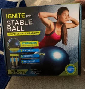 Ignite By SPRI Stable Ball Kit 55cm for 5' - 5’7”H W/Pump & Guide NEW! Sealed! - Picture 1 of 1