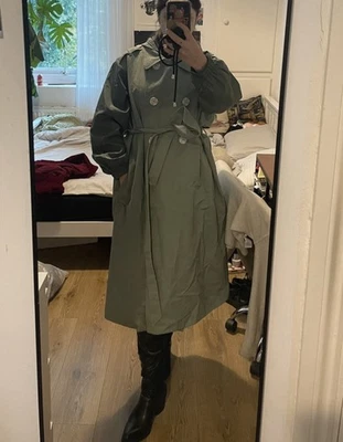 Green Trench Coat Long - Image 1 of 2