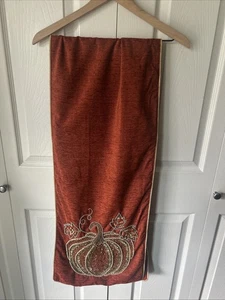 Tahari Kürbisse Tischläufer Perlen Herbst Geschirr 15,25x72,25 cm Lesen - Bild 1 von 8