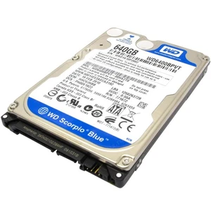 Hard Disk 640GB Western Digital SATA 2.5" WD6400BPVT Internal Refurbished - Picture 1 of 2
