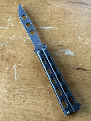 Bear & Son 5.25" Closed Stainless Butterfly Trainer Knife Folding Used - Image 1 of 4