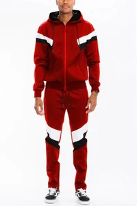 Chevron Streifen Full Zip Trainingsanzug - Bild 1 von 11
