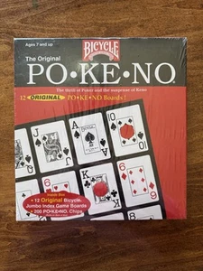 Pokeno PO-KE-NO Card Game Bicycle The Original 12 Jumbo Boards Brand New Sealed - Picture 1 of 3