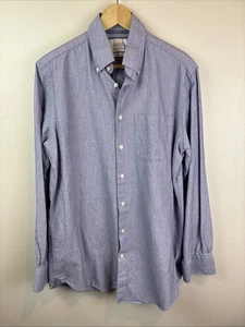 Charles Tyrwhitt Slim Fit 16/35 Button Down Hemd blau Fischgrätmuster Large - Bild 1 von 7