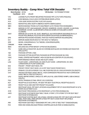 2015 CHEVROLET CRUZE Transmission 133K Foto 1 de 4