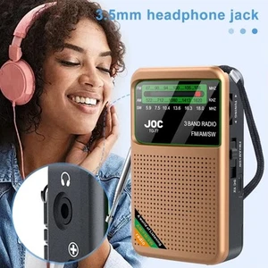 Mini FM AM SW Radio Rechargeable Full Band Radio for Senior Home Walking - Zdjęcie 1 z 14
