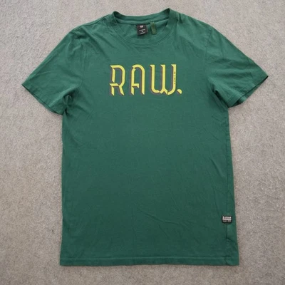 Camisa G Star Raw Para Hombre Verde Estampado Gráfico Cuello Redondo Manga Corta Logo Foto 1 de 4