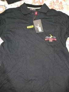 Alpine Club Switzerland Polo Shirt Men's Sz L Black Embroidered Logo Collared - Picture 1 of 4