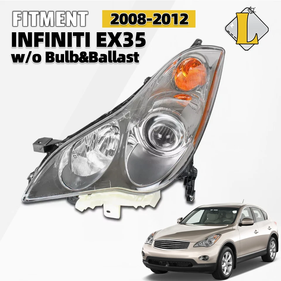 HID Headlight For 2008-12 INFINITI EX35/2013 EX37/2015-17 QX50 w/AFS Left Driver Foto 1 de 4