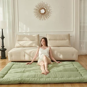 Full Size Japanese Floor Mattress Without Washable Cover Green Japanese Futon... - Picture 1 of 6