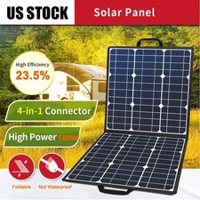 100W 18V Portable Solar Panel,Foldable Solar Charger with 5V USB 18V DC Output