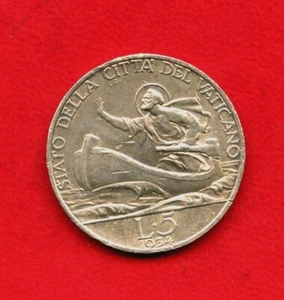 1934 - VATICANO - LOTTO/M40760 - 5 LIRE ARGENTO PAPA PIO XI° - Imagen 1 de 2