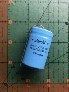 2500uF 25v Aero-M Axial Electrolytic Capacitor TCG252U025N1L7P Amp Audio New - Picture 1 of 4