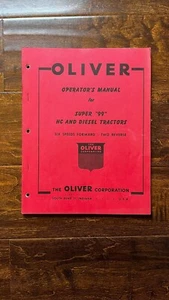 Oliver Operators Manual for Super 99 HC and Diesel Tractors - Picture 1 of 3