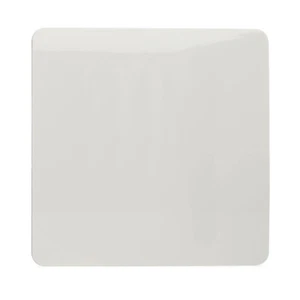 Trendi Artistic Modern Glossy Tactile Single Blanking Plate White ART-BLKWH - Picture 1 of 8