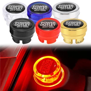 1pc Car Cigarette Lighter Cover Power Outlet Button Socket Plug Cover Decoration - Picture 1 of 19
