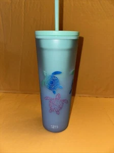Botella de agua moderna simple de 24 oz slm con vaso con tapa de paja - Imagen 1 de 5