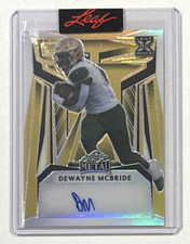2023 LEAF METAL 1/1 AUTO DEWAYNE MCBRIDE SIGNED PROOF ROOKIE CARD RC