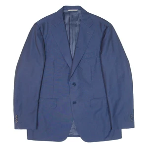 CANALI Mens Blazer Jacket Blue Knit Wool L - Picture 1 of 8