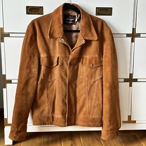 Vintage 1960s-1970s Swagger burnt orange leather coat Size 42